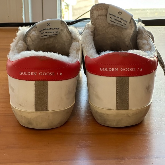 Golden Goose -Men's Super-Star with red leather heel tab and shearling size 9 US - Picture 3 of 6